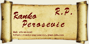 Ranko Perošević vizit kartica
